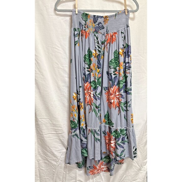 Patrons of Peace Dresses & Skirts - Patrons of Peace Gray Tropical Floral Maxi Skirt - Perfect Summer Vacation Boho